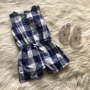 Carter's Plaid Summer Shorts Onsie